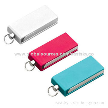 Twist Mini USB Flash Drive, 64MB to 32GB Memory Capacity, COB Technology, USB 2.0 Interface